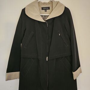 Jones New York Black and Cream Women's Coat